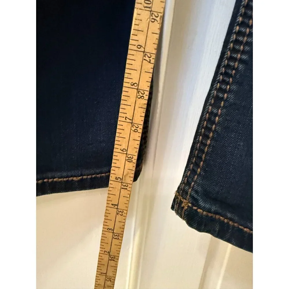 Seven7 Dark Wash Womens Bootcut Jeans with Orange Jewel Accents NWT - Size 12